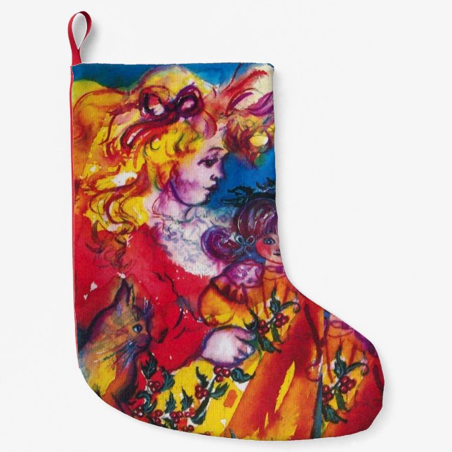 PRETTY DOLL SMALL CHRISTMAS STOCKING (Front)