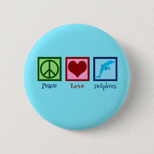 Pretty Dolphin 2 Inch Round Button