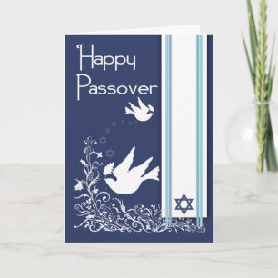Pretty Dove For Passover With Olive Leaf Card