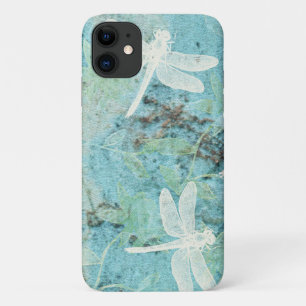 Pretty Dragonflies Teal Art iPhone 11 Case