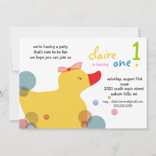 Pretty Ducky - invitations d'anniversaire