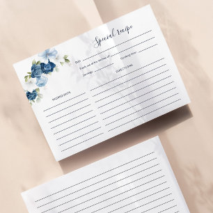 Pretty Dusty Blue Floral Bridal Shower Recipe
