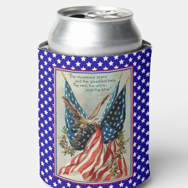 Pretty Eagle Fourth of July Patriotic Flag Can Cooler (Creator Uploaded)
