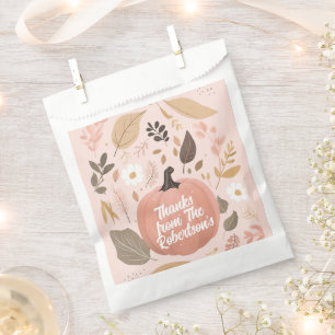 Pretty Earthy Pumpkin Foliage Thanksgiving Party  Favour Bag