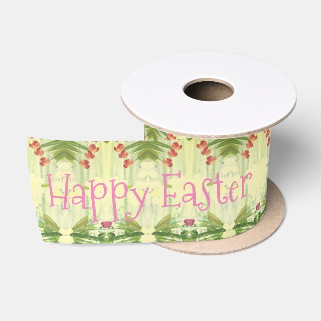 Pretty Easter Design Satin Ribbon (Spool)
