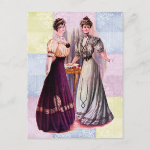 Pretty Edwardian Fashions Postcard