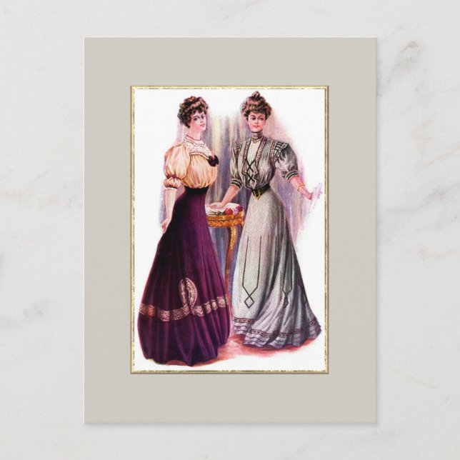 Pretty Edwardian Fashions Postcard (Front)