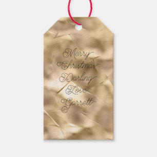 Pretty Elegant Champagne Gold Glam  Gift Tags