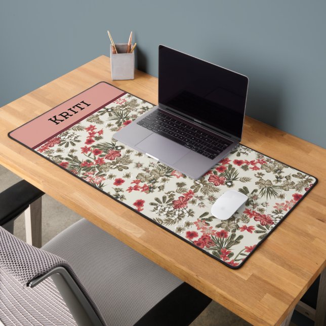 Pretty elegant floral Desk Mat (Office 2)