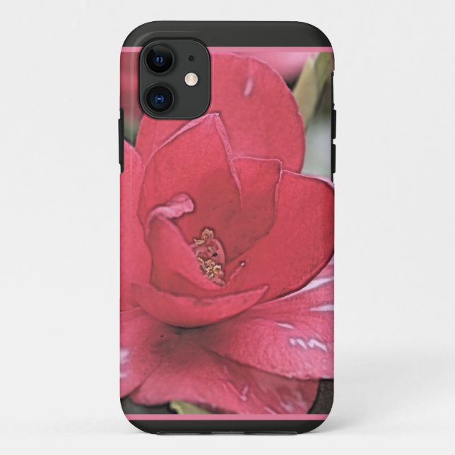 Pretty, elegant  pink camellia flower Case-Mate iPhone case (Back)