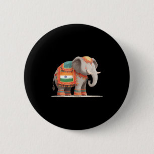 Pretty Elephant Costume For Indian Colours And Ani 2 Inch Round Button