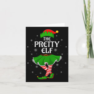 Pretty Elf Christmas Family Girls Women Elf Squad  Card