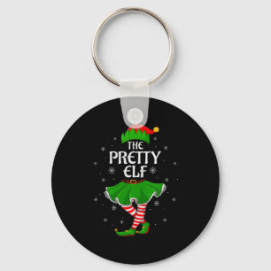 Pretty Elf Christmas Family Girls Women Elf Squad Keychain