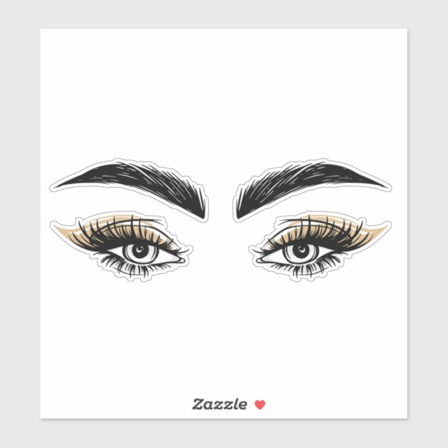 Pretty Eyes Beauty Salon Makeup Eyelashes Lashes (Sheet)
