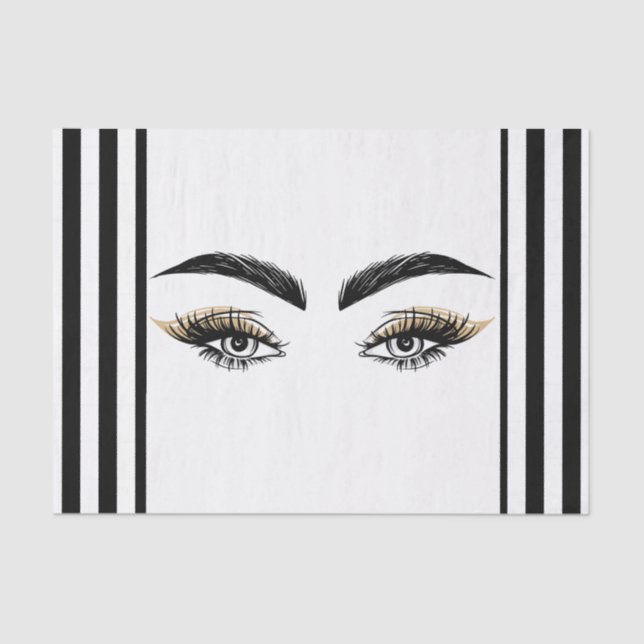 Pretty Eyes Beauty Salon Makeup Eyelashes Lashes Tissue Paper (Front)