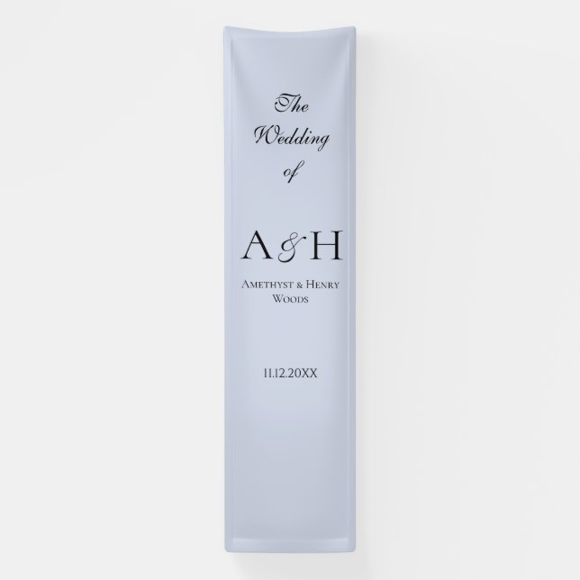 Pretty Fabric Wedding Welcome Banner - Lavender (Vertical)