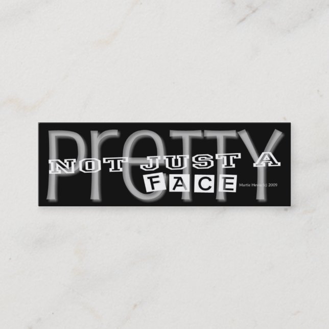 Pretty Face - Social Media Personal Card (Front)