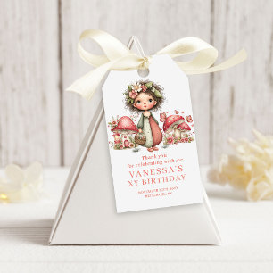 Pretty Fairy Pink Floral Girl Birthday Favour Gift Tags