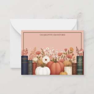 Pretty Fall Floral Bookish Card