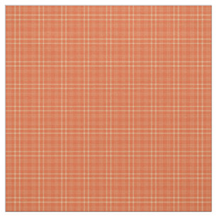 Pretty Fall Orange Tartan Pattern Fabric