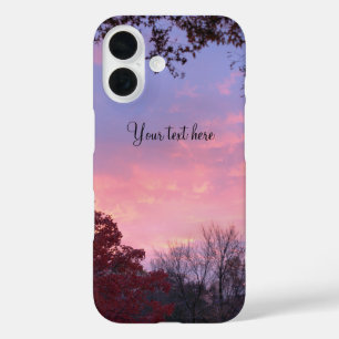 Pretty Fall Sunset Over Trees iPhone 16 Case