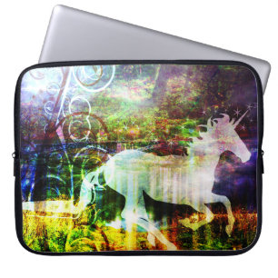 Pretty Fantasy Land Fairy Tale Unicorn Laptop Sleeve