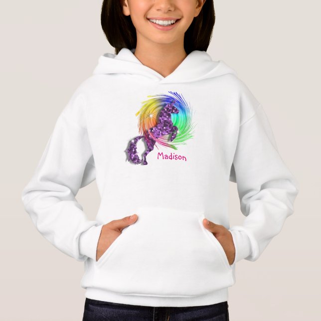 Pretty Fantasy Rainbow Unicorn Personalized (Front)