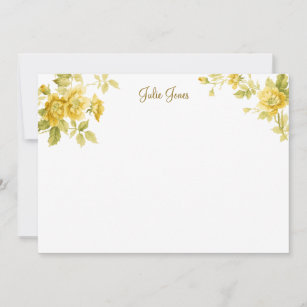 Pretty Farmhouse Golden Yellow Floral Card