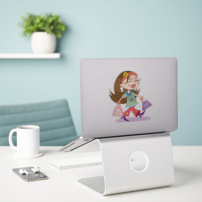 Pretty Fashionista Shopper (Laptop On Desk)