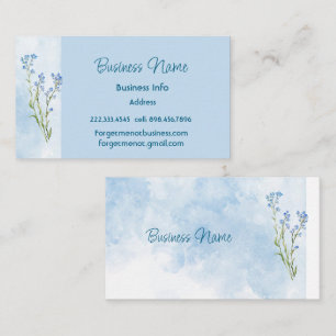 Pretty Feminine Floral Forget-me-not Flower Business Card