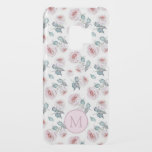 Pretty Feminine Soft Pink Roses Pattern Monogram Uncommon Samsung Galaxy S9 Case<br><div class="desc">Pretty rose floral pattern on monogrammed case.</div>