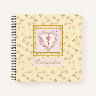 Pretty Feminine Stars Pattern Personalized Notebook