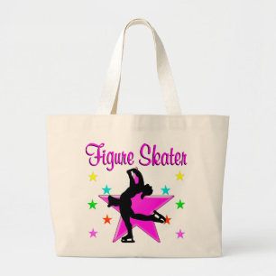 PRETTY FIGURE SKATER LARGE TOTE BAG