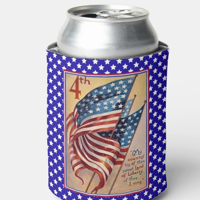 Pretty Flags Fourth of July Patriotic Flag Can Cooler (Creator Uploaded)