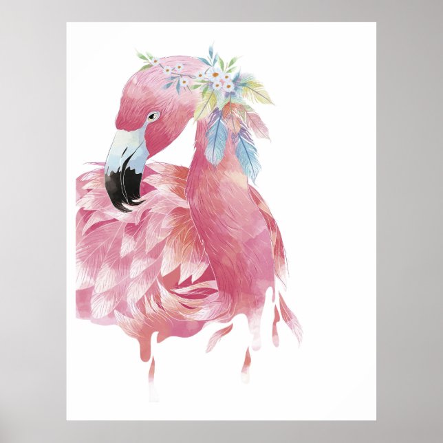 Pretty Flamingo Art Poster (Front)