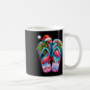 Pretty Flamingo Flip Flops Tropical Summer Christm Coffee Mug