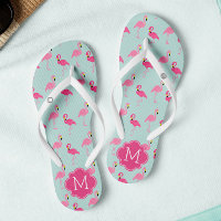 Pretty Flamingos Pattern Monogrammed