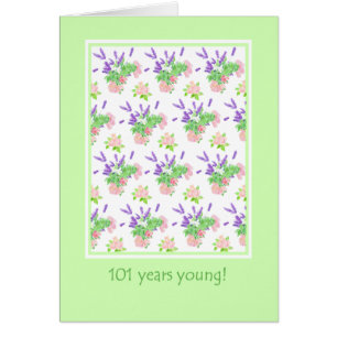 Pretty Floral 101st Birthday Greeting