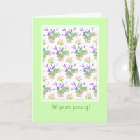 Pretty Floral 96th Birthday Greeting