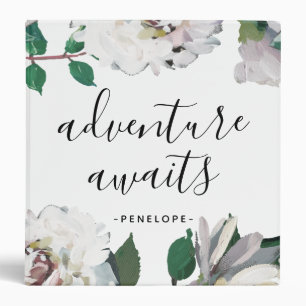 Pretty Floral Adventure Awaits Personalized Binder