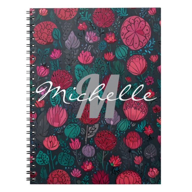 Pretty Floral Aesthetic Planner Notebook (Front)