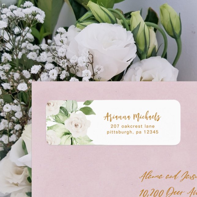 Pretty Floral and Greenery Return Address (Creator Uploaded)