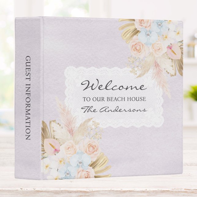 Pretty Floral Beach House Guest Information Binder (Creator Uploaded)