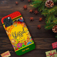 Pretty Floral Blessed Inspirivity Name Case-Mate