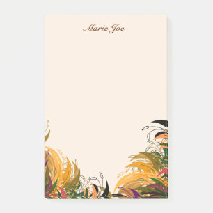 Pretty Floral Boarder Prints Personalized Post-it Notes