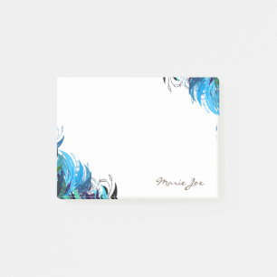 Pretty Floral Boarder Prints Personalized Post-it Notes