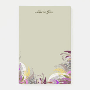 Pretty Floral Boarder Prints Personalized Post-it Notes