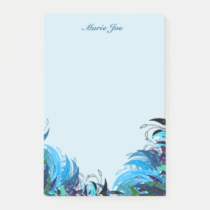 Pretty Floral Boarder Prints Personalized Post-it Notes