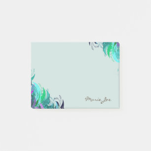 Pretty Floral Boarder Prints Personalized Post-it Notes