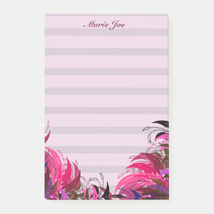 Pretty Floral Boarder Prints Personalized Post-it Notes